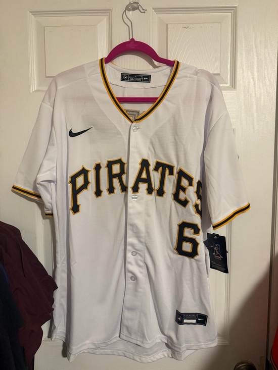 Genuine Merchandise Other - Connor Griffin Nike White Pirates Baseball Jersey with Black and Gold Trim #6